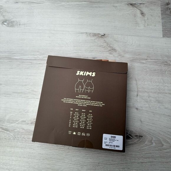 Skims Seamless Sculpt Slip Dress Onyx XS NWT in packaging - Picture 7 of 7